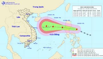 Áp thấp nhiệt đới đã mạnh thành bão, gió giật cấp 10 hướng vào Biển Đông - 1